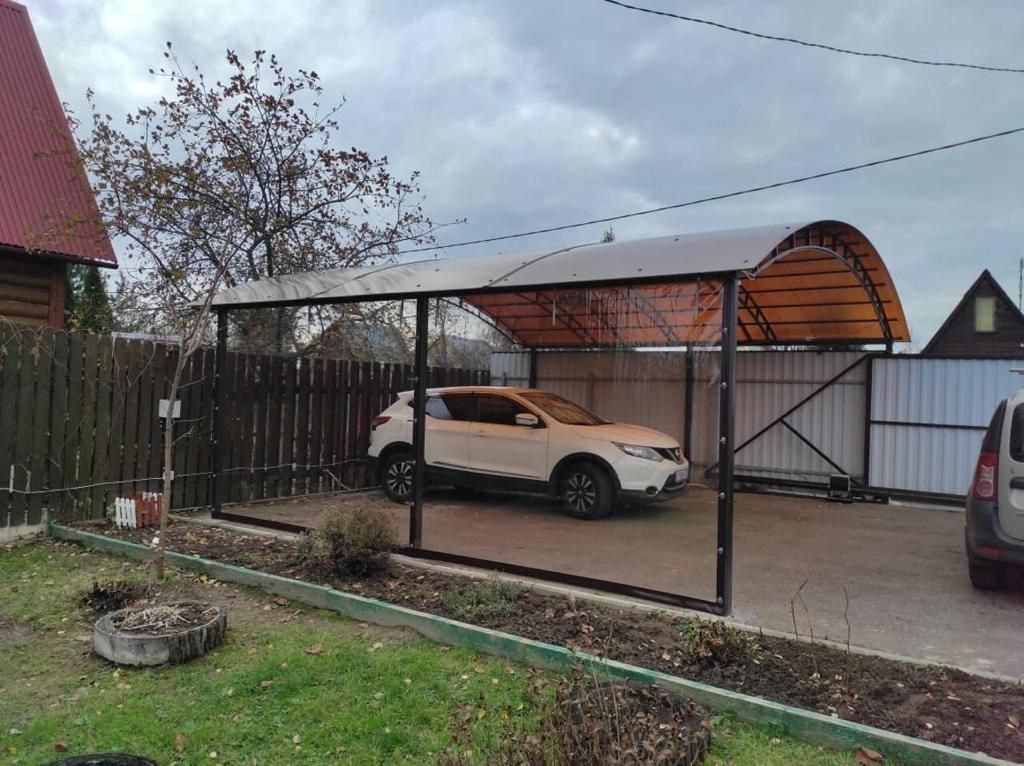 Прозрачные шторы ПВХ для навеса под автомобиль в Рудне